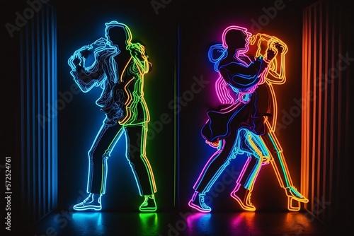 Neon Saxophone Man (Double-Sided) © MBK