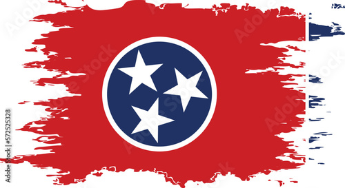 Tennessee flag grunge brush color image vector