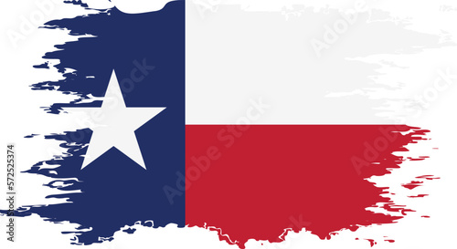 Texas flag grunge brush color image vector