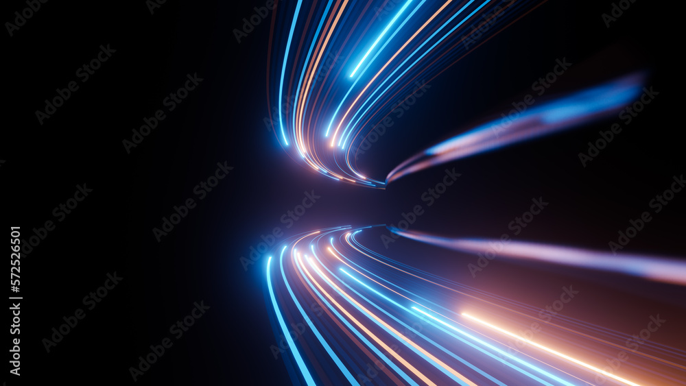 speed light line internet of things background. - obrazy, fototapety, plakaty 