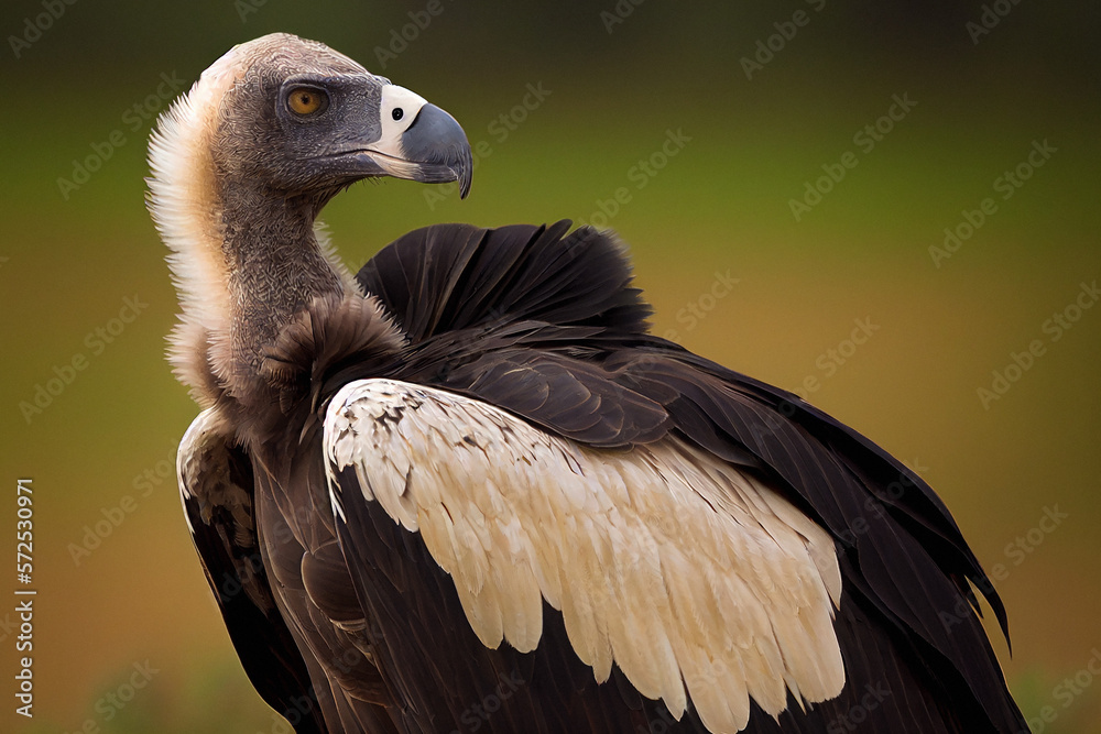 White Rumped Vulture - Endangered Species - Generative Ai White Rumped Vulture - Endangered Species - Generative Ai