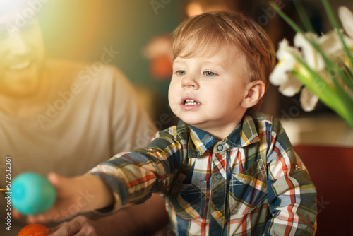 Cute little boy with Easter...