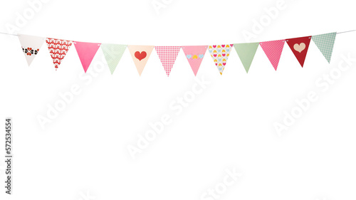 Paper Party flags cutout, Png file.