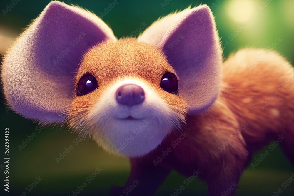 a small animal with a big nose and a blurry background is shown in this