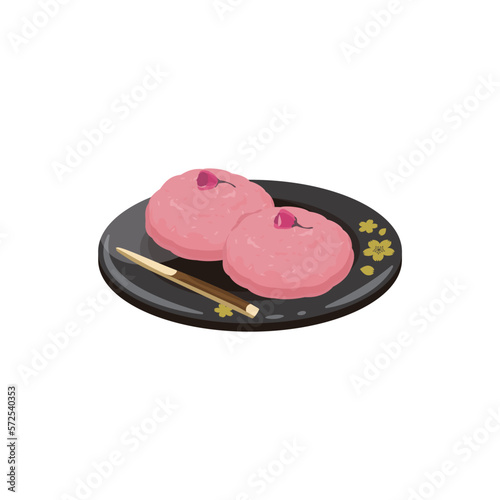 桜漬け　おはぎ1