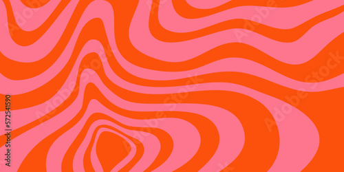 Psychedelic trippy y2k retro background swirl. Simple vector illustration. Groovy wave print. Vintage background. Psychedelic groovy spiral.