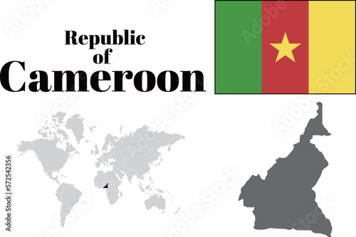 カメルーン 国旗/地図/領土