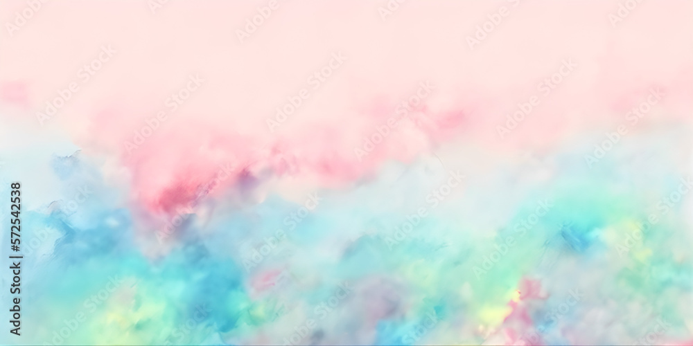 abstract colorful watercolor on white background, copy space for text, illustration, Generative, AI