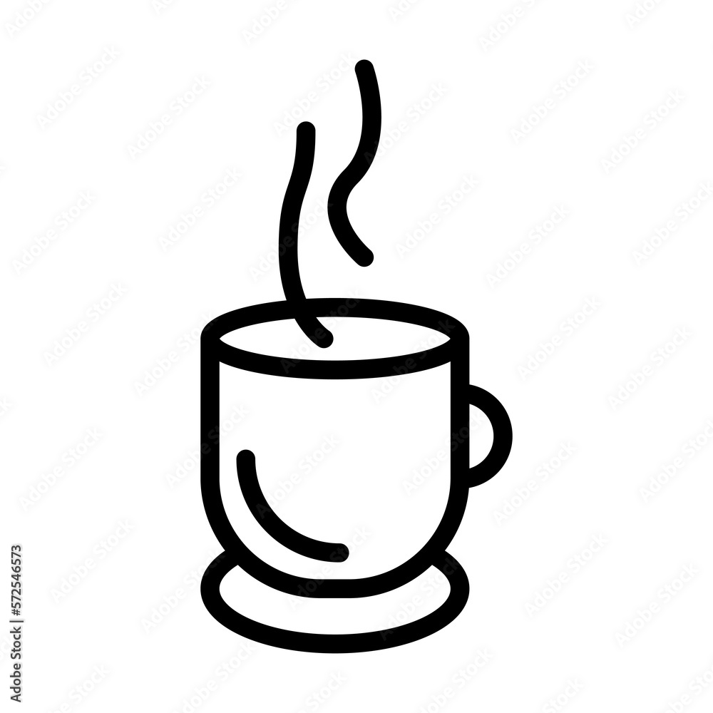 cap of drink outline, thin, flat, digital icon - Vector cap of drink outline, thin, flat, digital icon - Vector