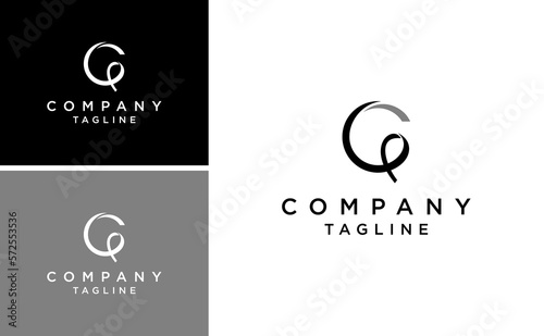 simple letter GP logo monogram PG abstract vector