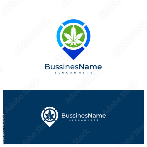 Point Cannabis logo vector template. Creative Cannabis logo design concepts