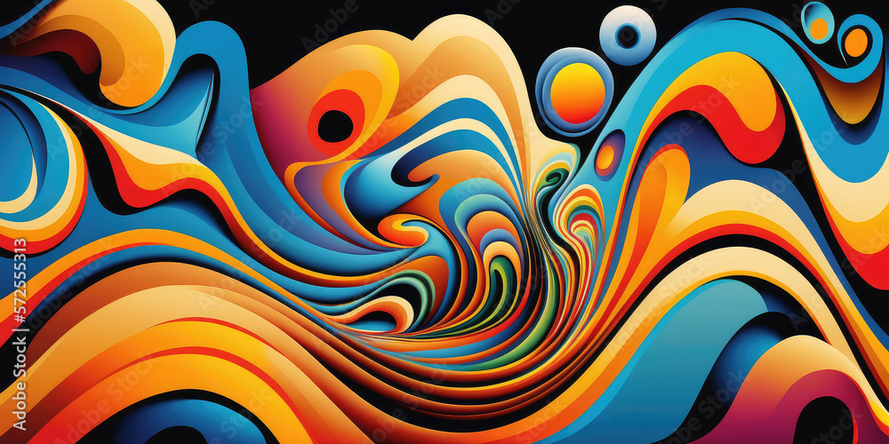 Fototapeta premium abstract background full of colors and waves, lines, arts and stripes