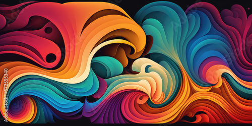 Fototapeta Naklejka Na Ścianę i Meble -  abstract background full of colors and waves, lines, arts and stripes