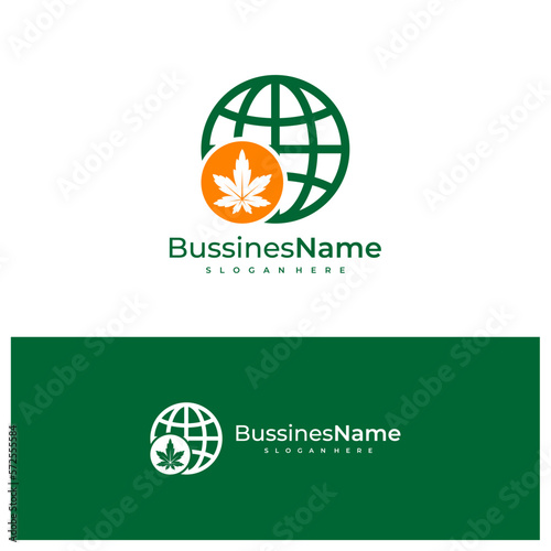 World Cannabis logo vector template. Creative Cannabis logo design concepts
