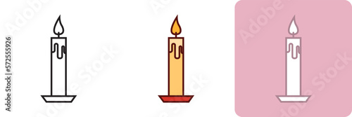 Easter Candle Icon Set is a collection of icons that represent the traditions and symbolism of the Easter season