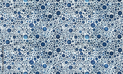 The seamless abstract blue background with circles.