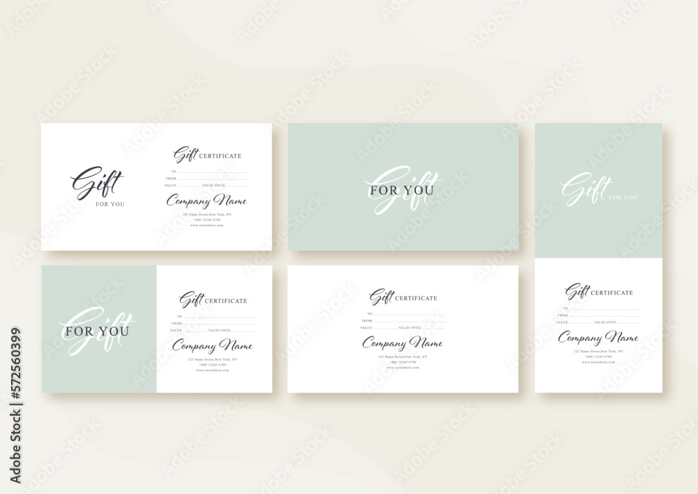 Abstract gift voucher card template. concept cover. Modern set discount coupon or certificate layout.
