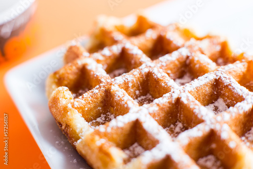 A waffle, also cited with the foreign words waffle, wafol, wafel or waffle, is a typical Belgian and northern French breakfast.