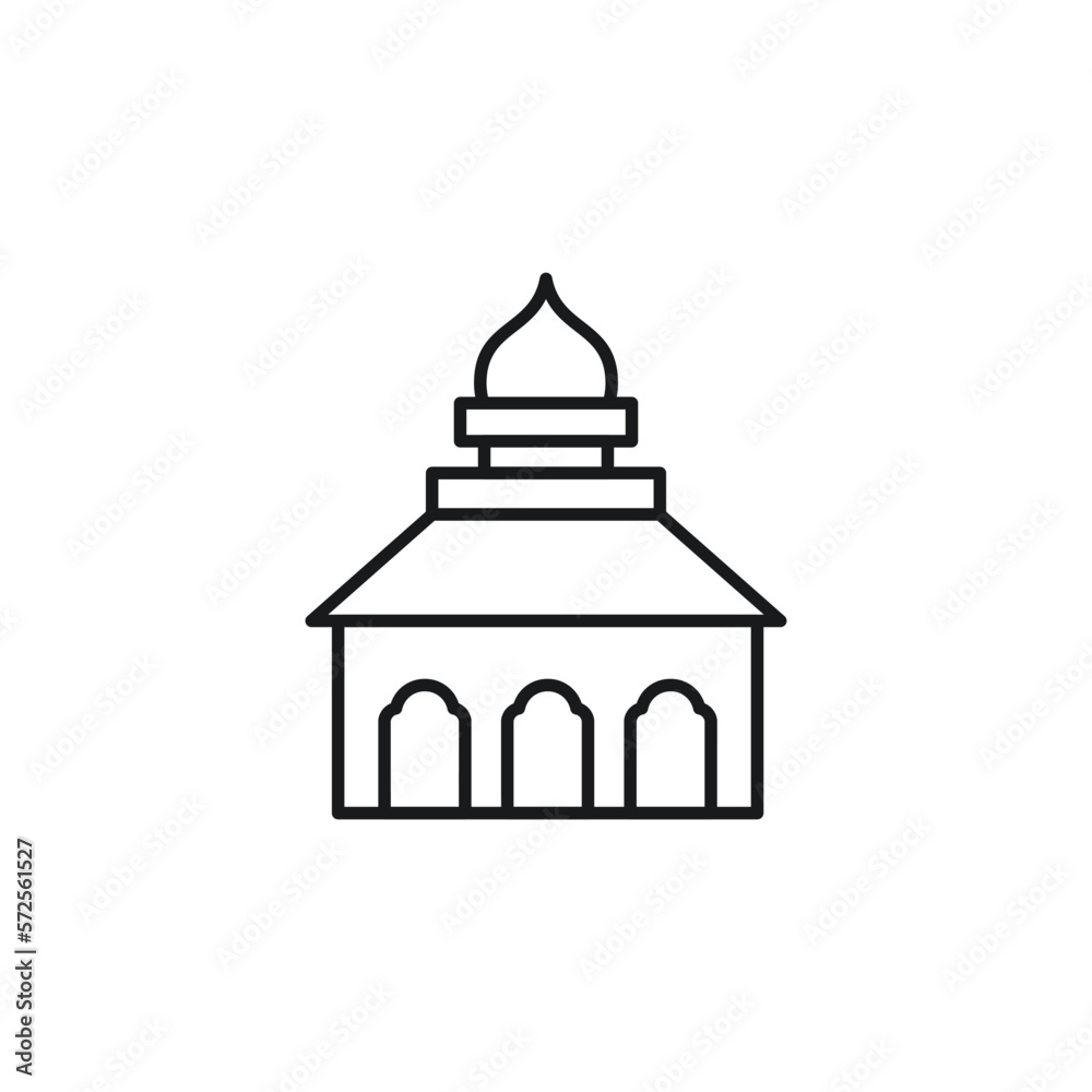 Mosque Vector logo Icon Illustration. 