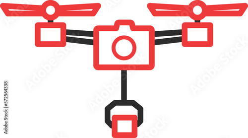 drone delivery vector icon
