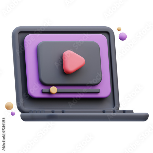 Streaming Cinema 3D Illustration