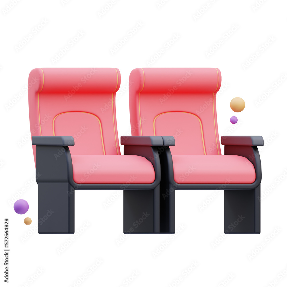 Obraz premium cinema chair 3D Illustration