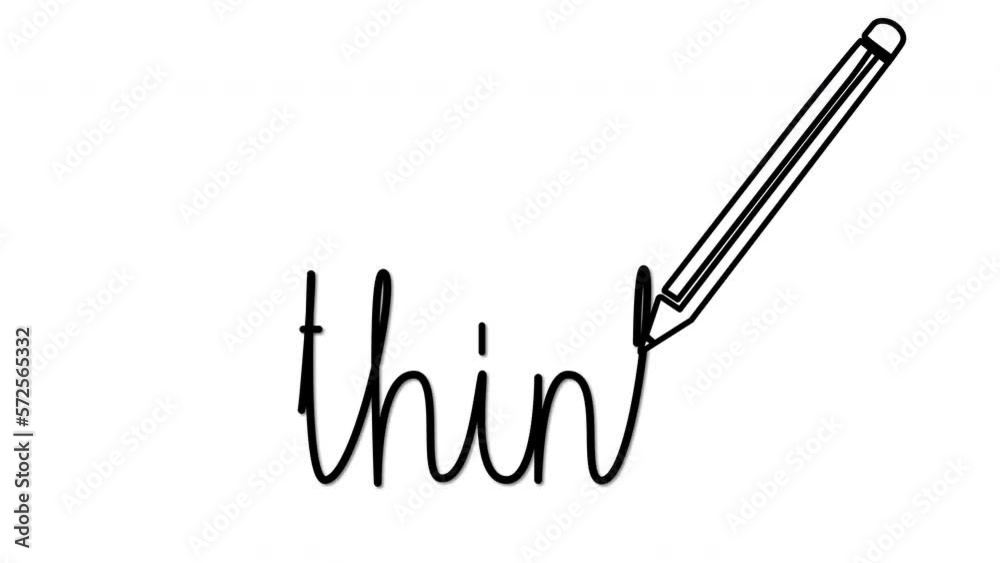 Think text, pencil writing word Think text, pencil writing word