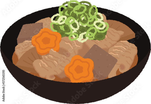 もつ煮のイラスト
