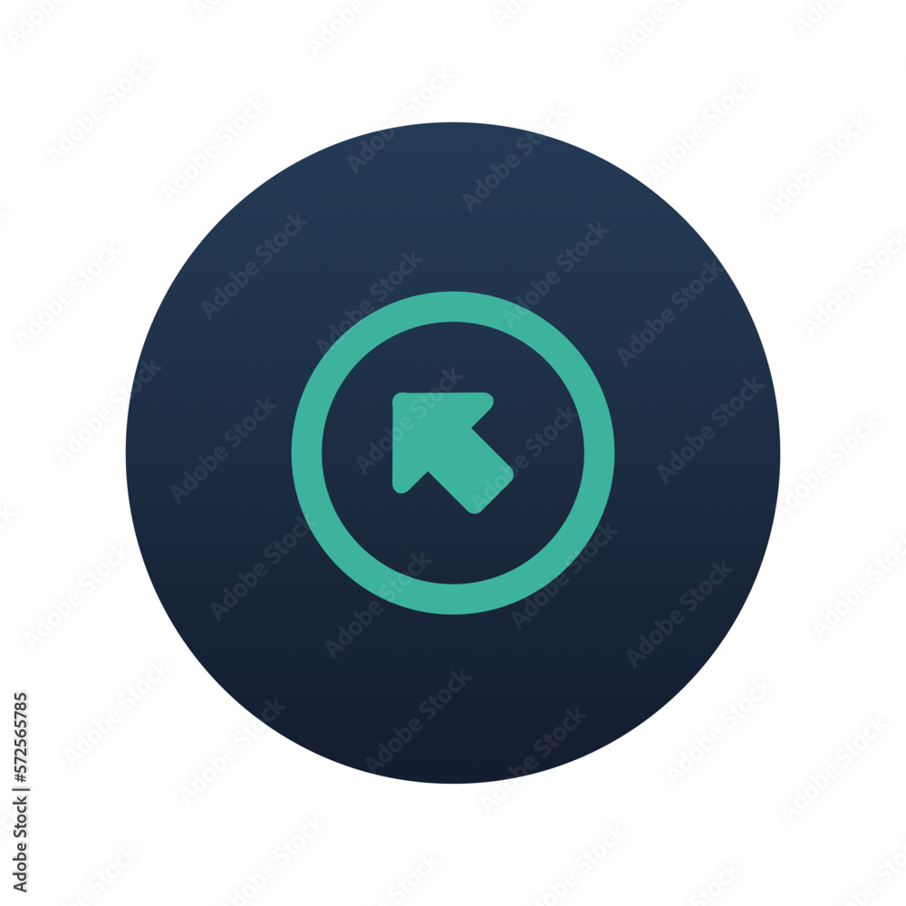 45 degree up left side arrow icon, Flat vector illustration for web and mobile interface, EPS 10 45 degree up left side arrow icon, Flat vector illustration for web and mobile interface, EPS 10