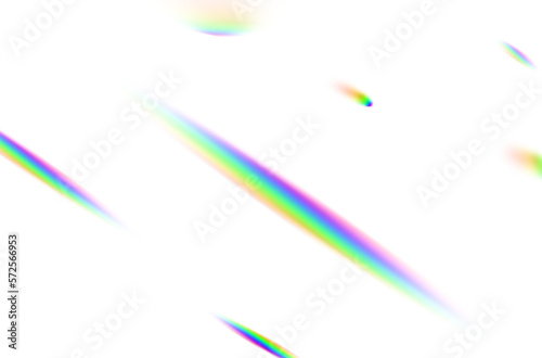 Abstract of blurred rainbow prism light overlay background for mockup and decorative