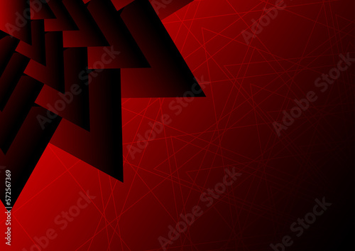 triangle vortex in redblack background photo