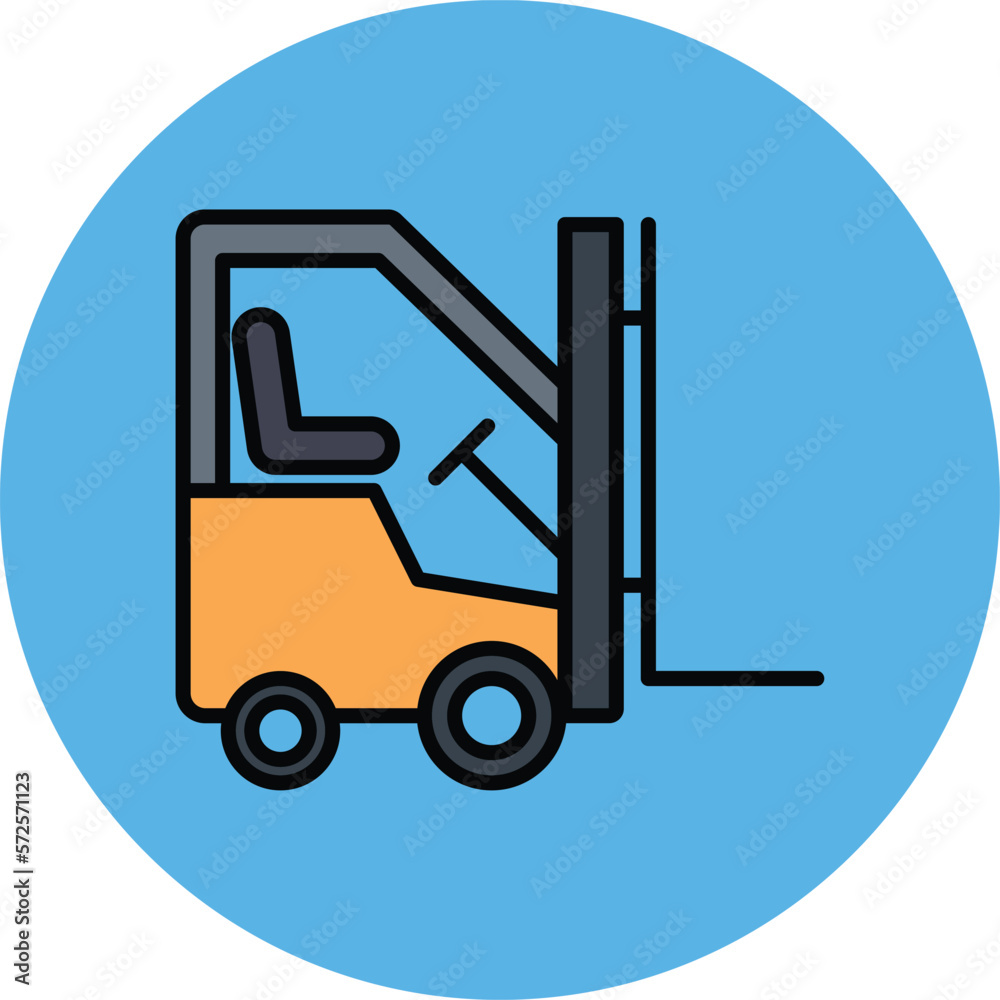 Forklift vector icon
