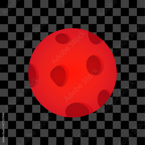Red planet. Abstract solar system with planets and stars in orbit. Meteorite and comet. Space futuristic creative design. Vector illustration