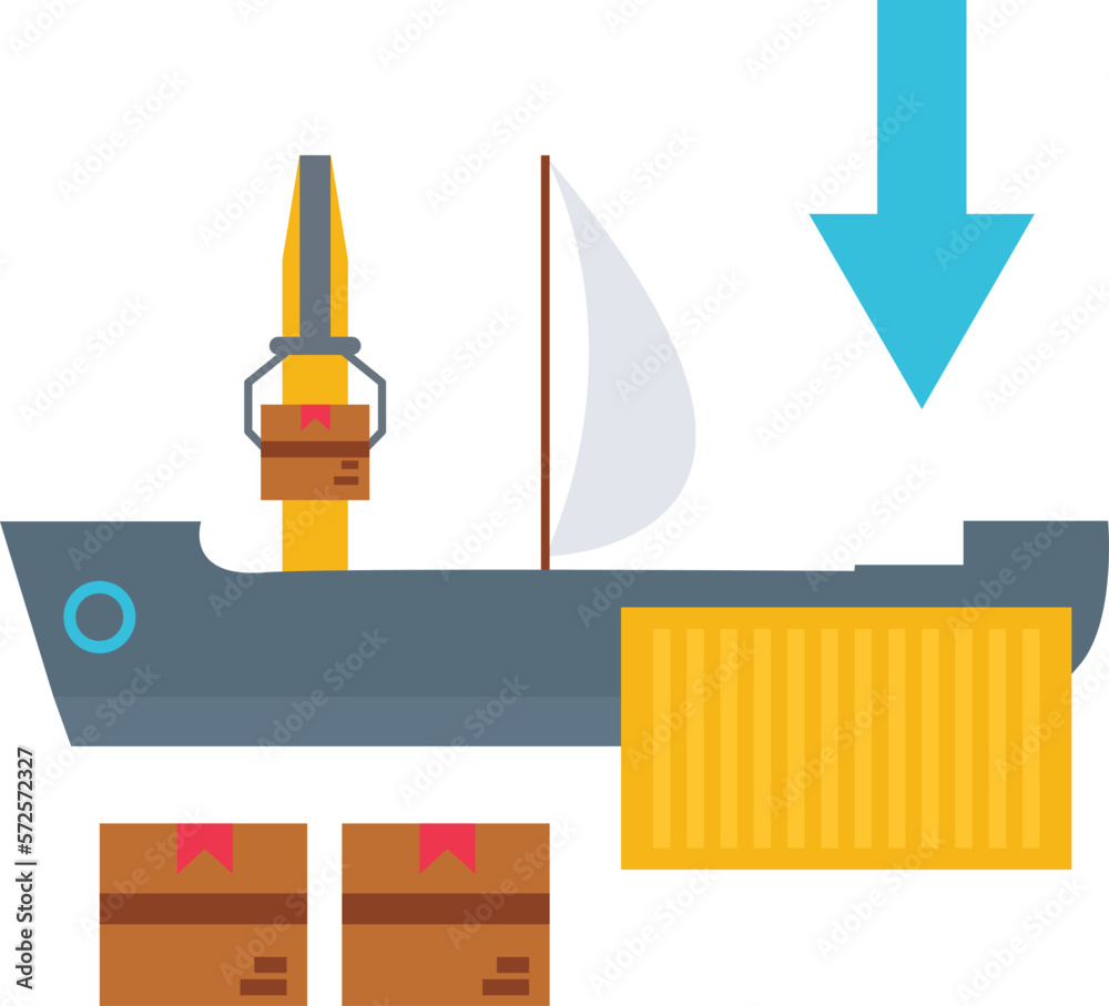 IMPORT SHIPPING vector icon
IMPORT SHIPPING vector icon
