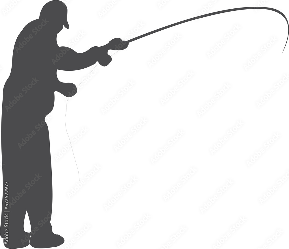Obraz premium fishing silhouette 2023021605