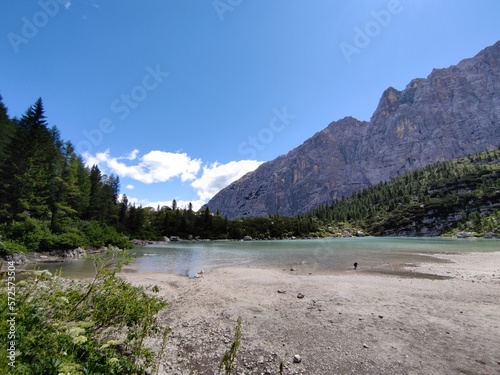 landscape with lake and montains photo