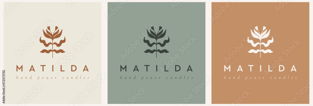 Elegant vector logo template of a flower. Abstract symbol in a linear style for cosmetics and packaging, jewelry, handicrafts or beauty products. Elegant vector logo template of a flower. Abstract symbol in a linear style for cosmetics and packaging, jewelry, handicrafts or beauty products.