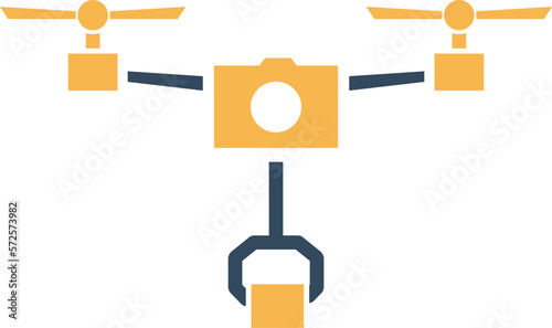 drone delivery vector icon
