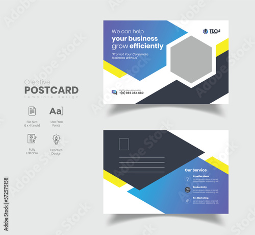 Corporate Business Postcard Template Design © payouts61