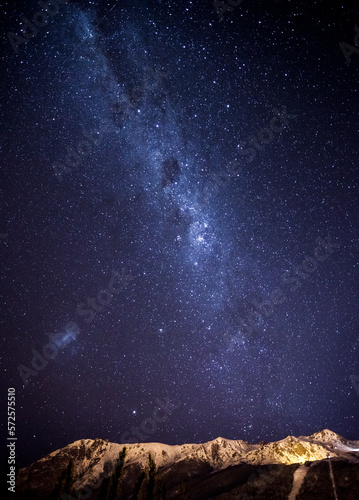 The Milky Way In Sky At Night Above The Mountains Of Cerro Catedral In Argentina photo