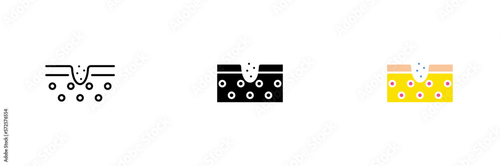 Skin healing icon. Skin care, moisturizing, Korean cosmetics. Vector set of icons in line, black and colorful styles isolated on white background. Skin healing icon. Skin care, moisturizing, Korean cosmetics. Vector set of icons in line, black and colorful styles isolated on white background.