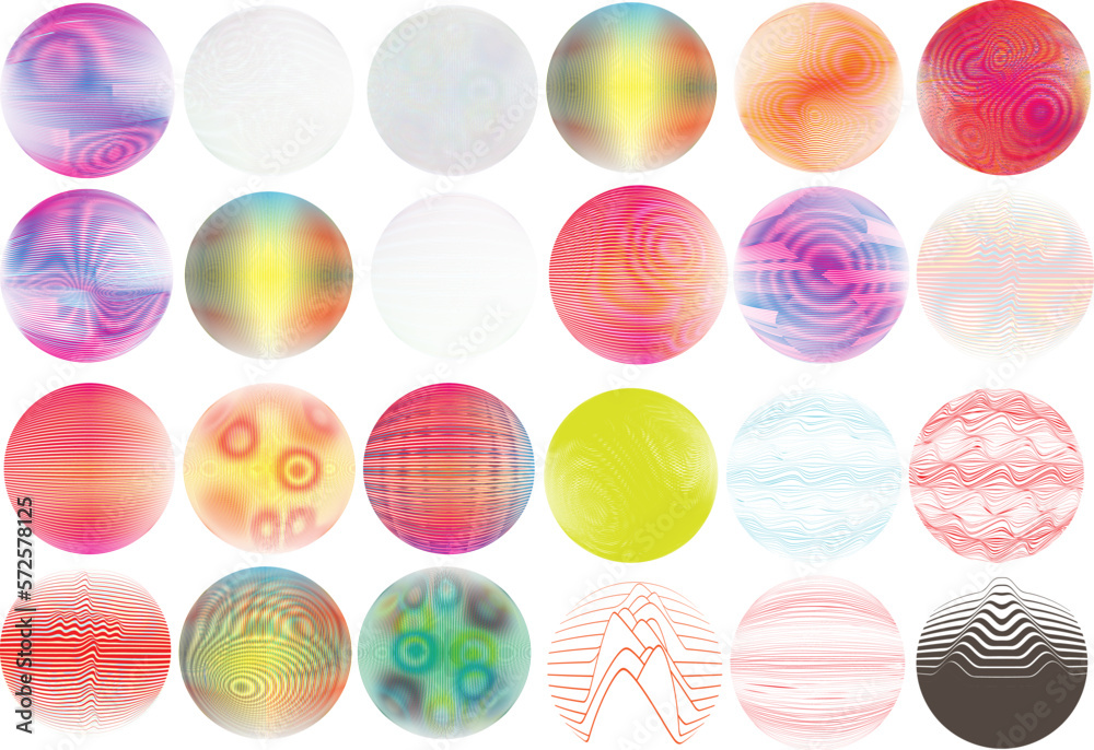 Set of spheres . Lines constructed transparent sphere .Vector  .Technology sphere Logo . Design element for posters, social media, templates, flyers, brochures . Abstract trendy transparent circles