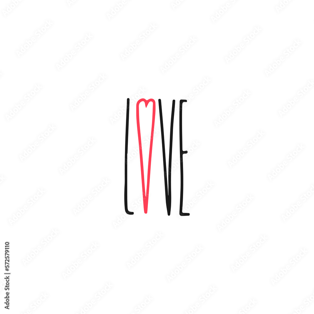 love lettering vector with concept love lettering vector with concept