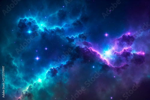 nebula in deep space concept. Generative ai