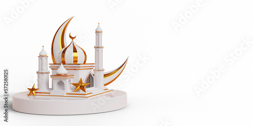 3D rendered ramadan mosque design © MdManik