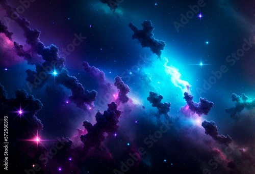 nebula in deep space concept. Generative ai © Oleg_Yakovlev