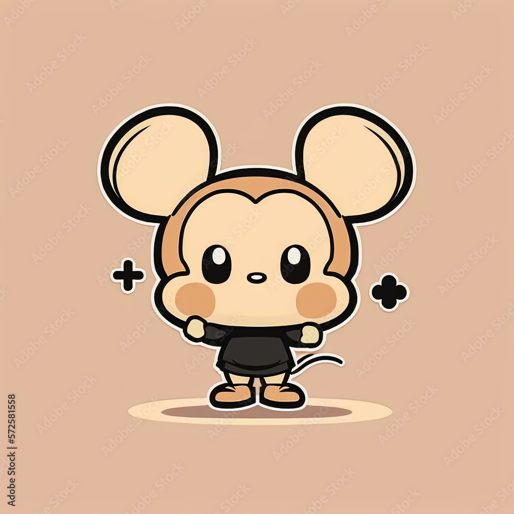 Obraz premium Cute animals. Generative IA