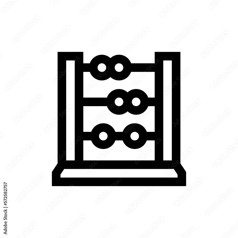 abacus line icon abacus line icon