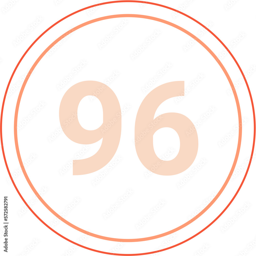 Number 96 Circle Number 96 Circle