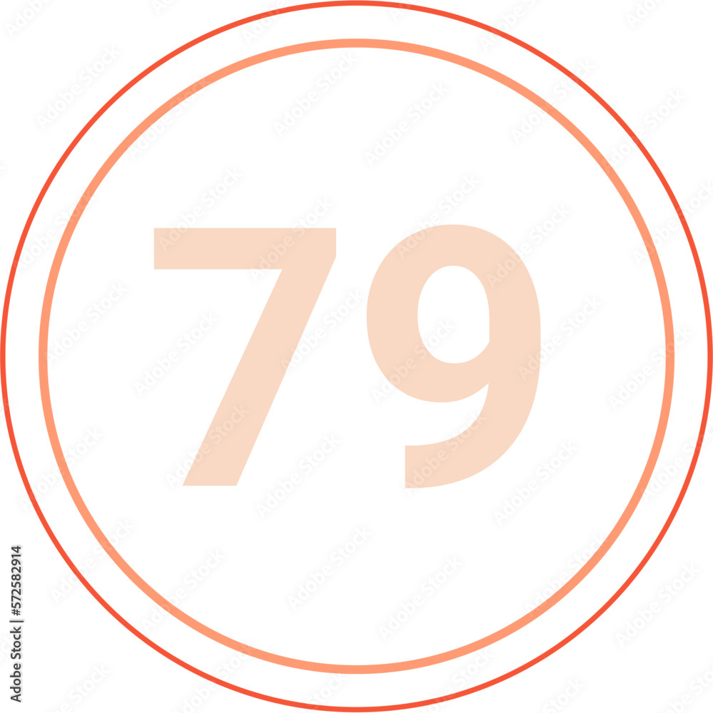 Number 79 Circle Number 79 Circle